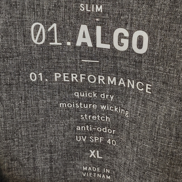 Algo Performance Stretch Snap Button Shirt - Grey - Size XL Slim Fit - Picture 4 of 7